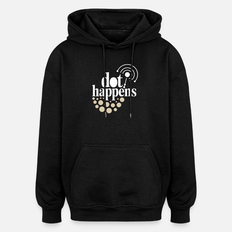 Dot Happens Morse Code Fun - Sweat à capuche oversize unisexe - noir