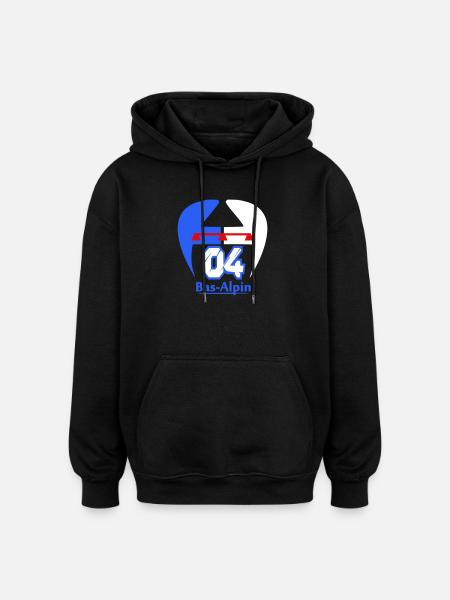 Bas-Alpine logo - Oversized Unisex Hoodie - black