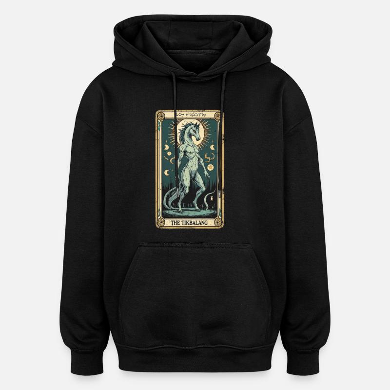 Les créatures mythologiques de Tikbalang - Sweat à capuche oversize unisexe - noir