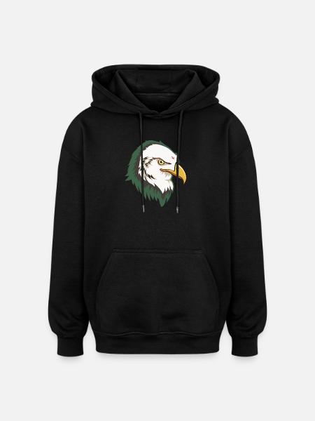Eagle Head - Oversized Unisex Hoodie - black