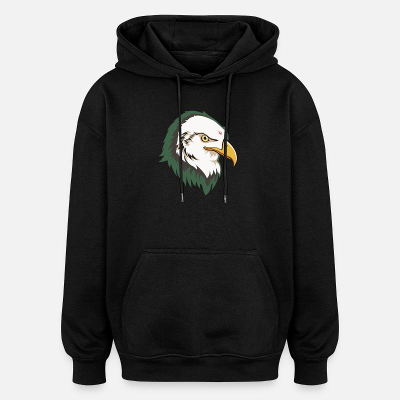 Eagle Head - Oversized Unisex Hoodie - black