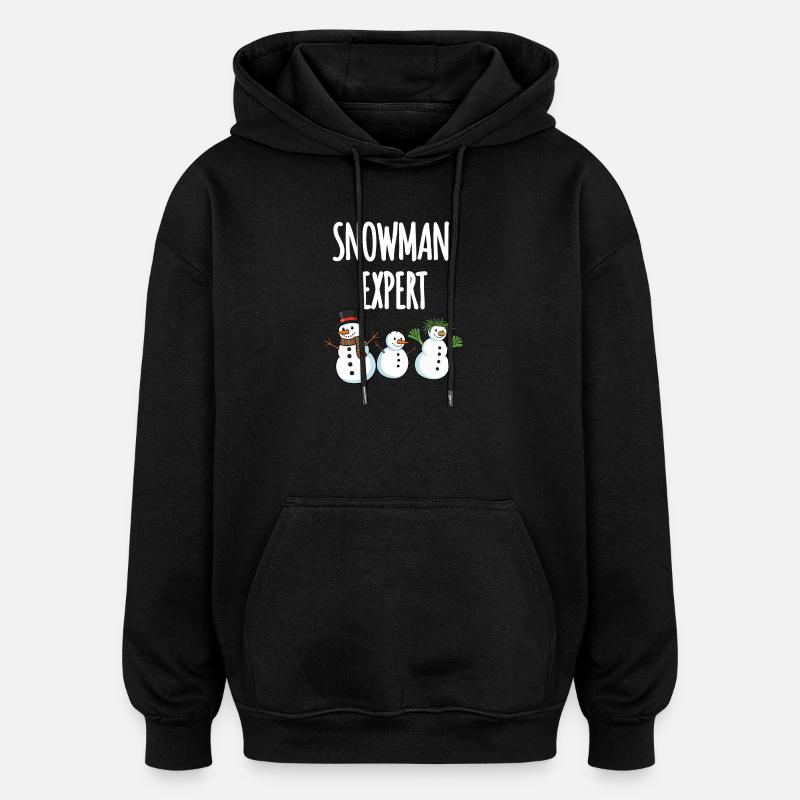 Expert en bonhommes de neige - Sweat à capuche oversize unisexe - noir