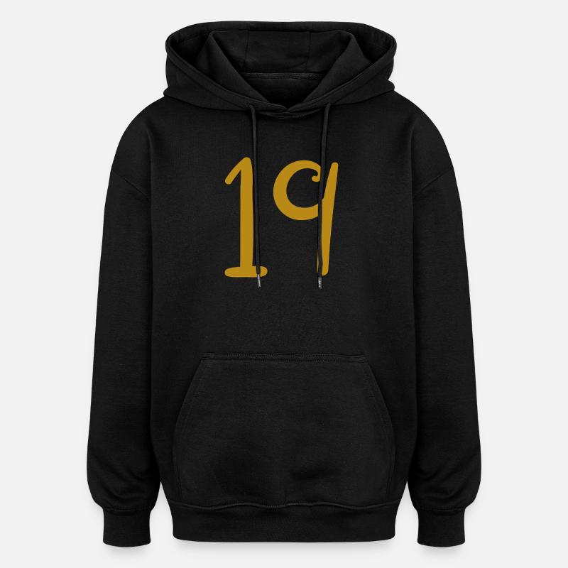 19 - Sweat à capuche oversize unisexe - noir
