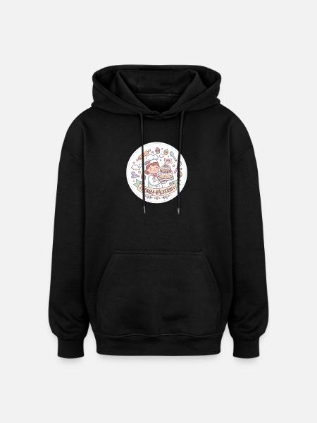 Hobby-Bäckerin Kuchenzauber - Oversized Unisex Hoodie - Schwarz