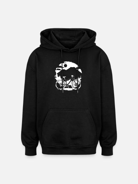 Mountain biking - Oversized Unisex Hoodie - black