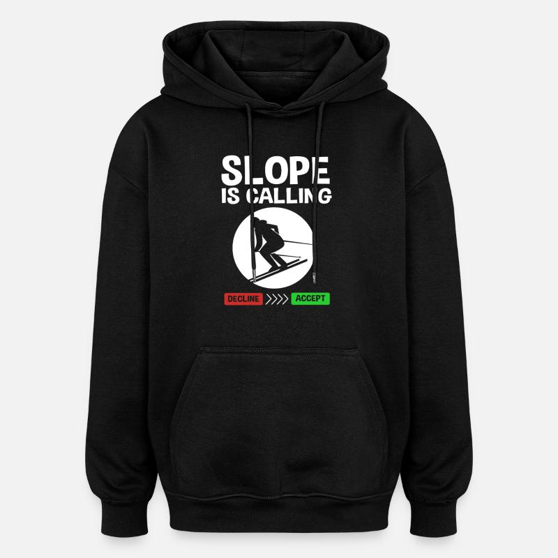 Ski Skiurlaub - Oversized Unisex Hoodie - Schwarz