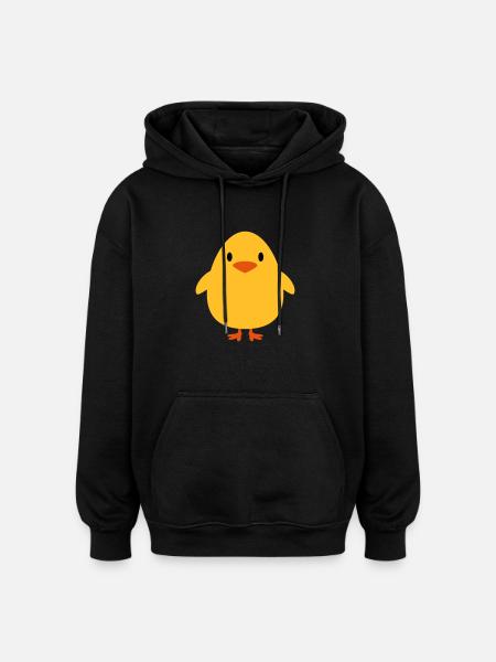 Sweet little chick - Oversized Unisex Hoodie - black