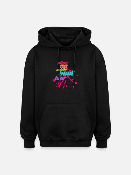 alles bunt - Oversized Unisex Hoodie - Schwarz