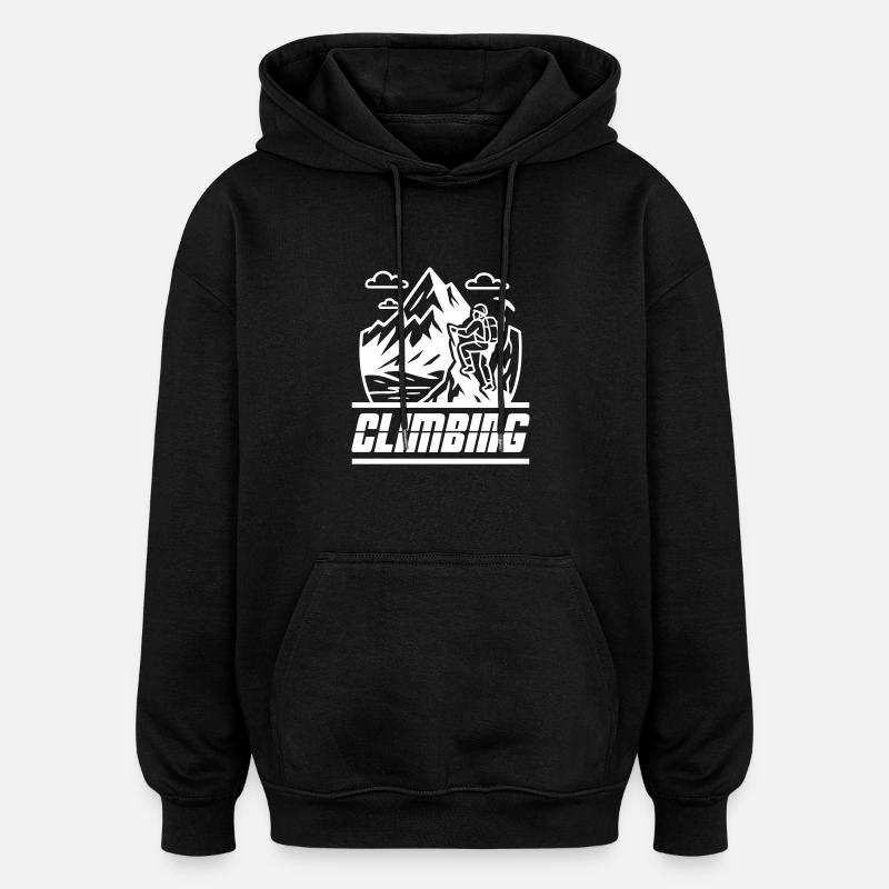 Icône de l’alpinisme - Sweat à capuche oversize unisexe - noir