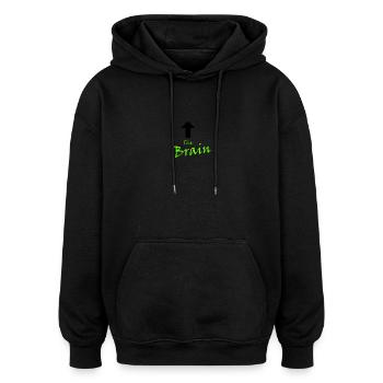 The Brain - Oversized Unisex Hoodie - Schwarz - Vorne - Noah (186cm)