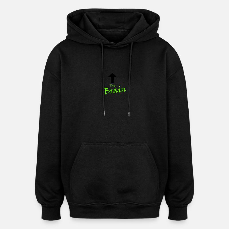 The Brain - Oversized Unisex Hoodie - Schwarz