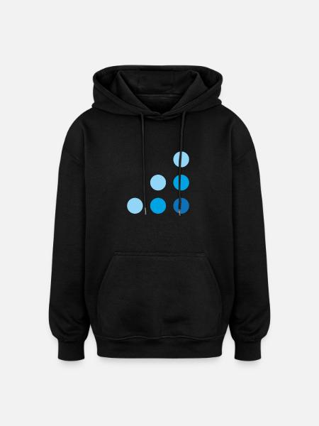 Blue dots 800x800 - Oversized Unisex Hoodie - Schwarz