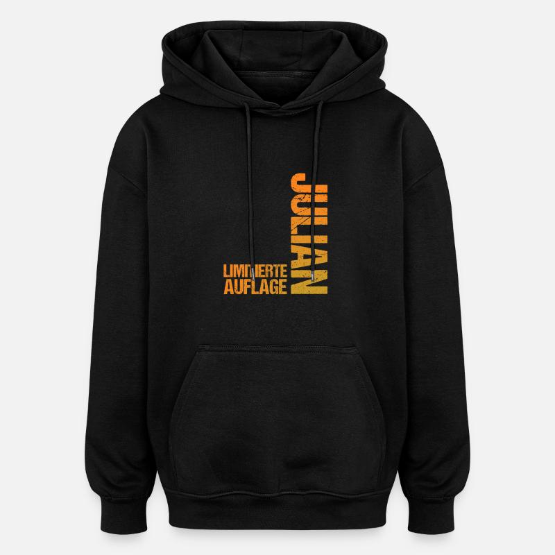 Julien - Sweat à capuche oversize unisexe - noir