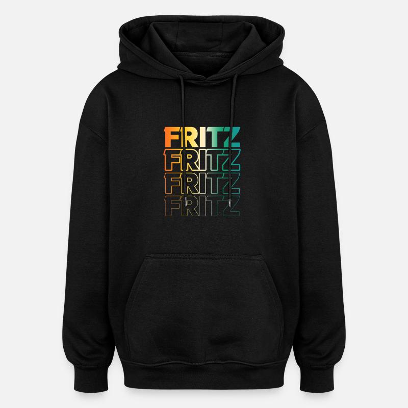 Fritz - Oversized Unisex Hoodie - black