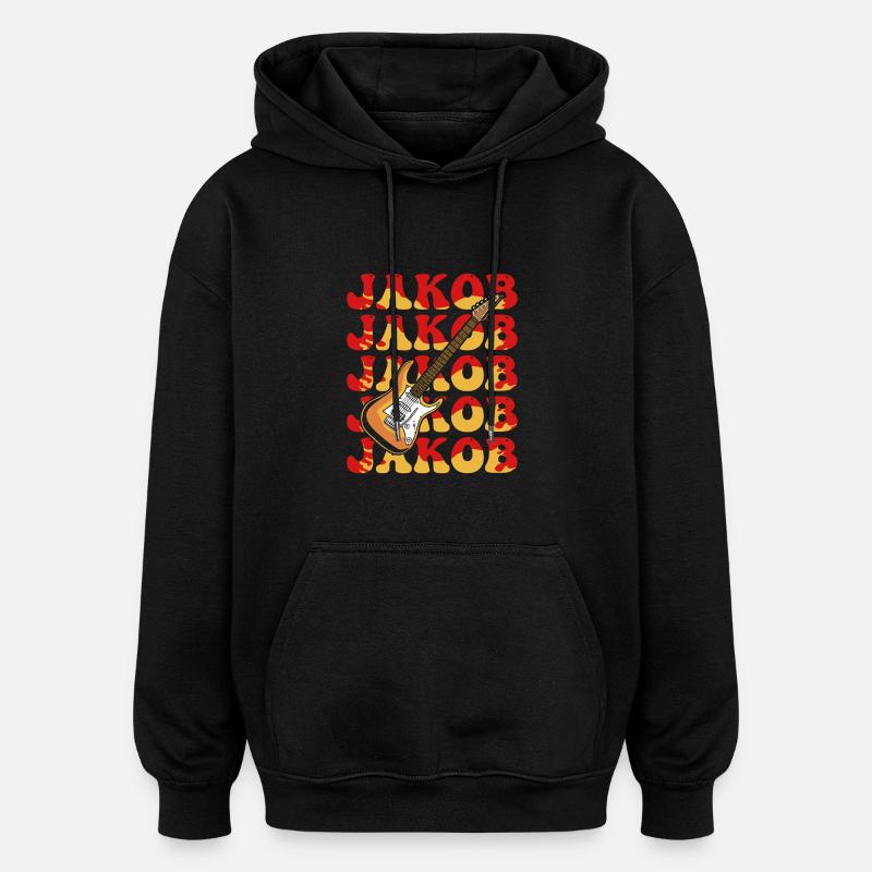 Jacob - Sweat à capuche oversize unisexe - noir