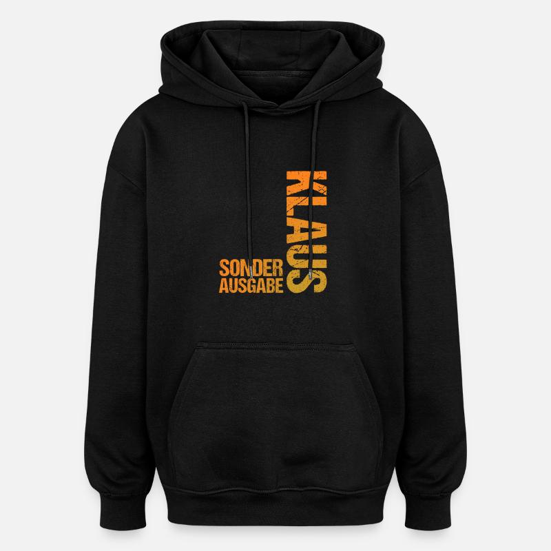 Klaus - Sweat à capuche oversize unisexe - noir