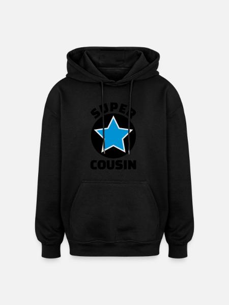 super cousin (v.5) - Sweat à capuche oversize unisexe - noir
