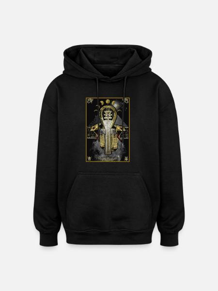 Ancient Night - Oversized Unisex Hoodie - black