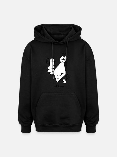thumbs up - Oversized Unisex Hoodie - black