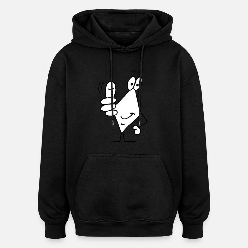 pouces vers le haut - Sweat à capuche oversize unisexe - noir