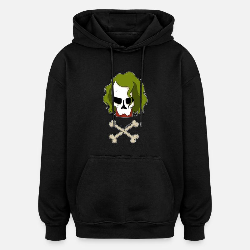 jokerclown - Sweat à capuche oversize unisexe - noir