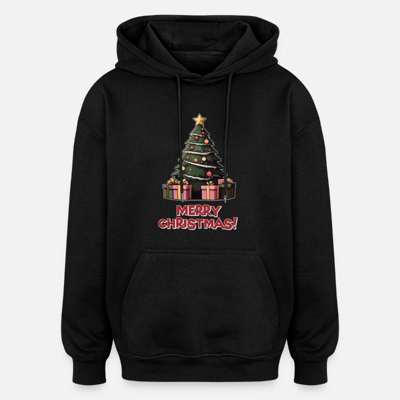 Joyeux Noël - Sweat à capuche oversize unisexe - noir