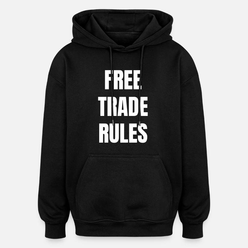 Règles du libre-échange - Sweat à capuche oversize unisexe - noir