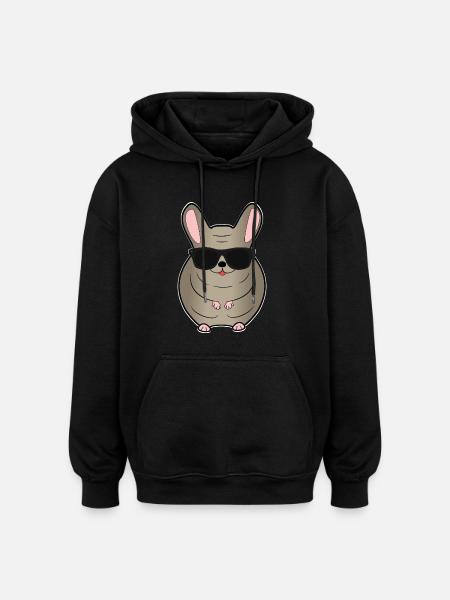 Chinchilla - Oversized Unisex Hoodie - Schwarz