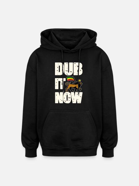 Dub It Now Lion - Oversized Unisex Hoodie - black