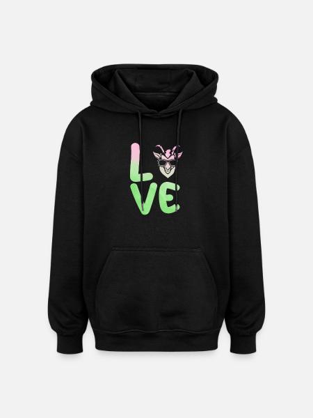 Goats - Oversized Unisex Hoodie - black