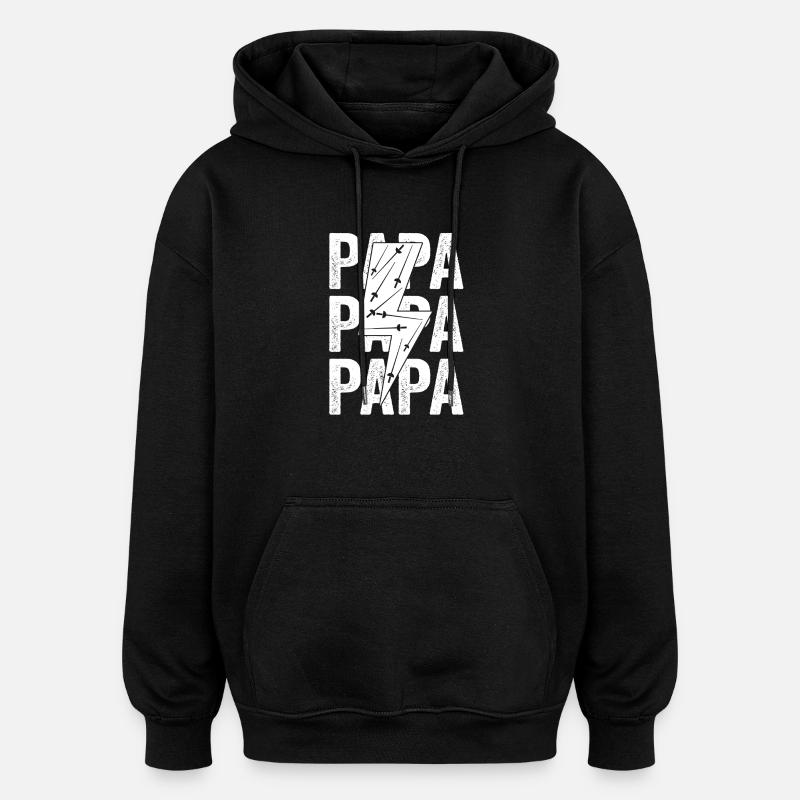 Fechter Papa Vater Fechten - Oversized Unisex Hoodie - Schwarz