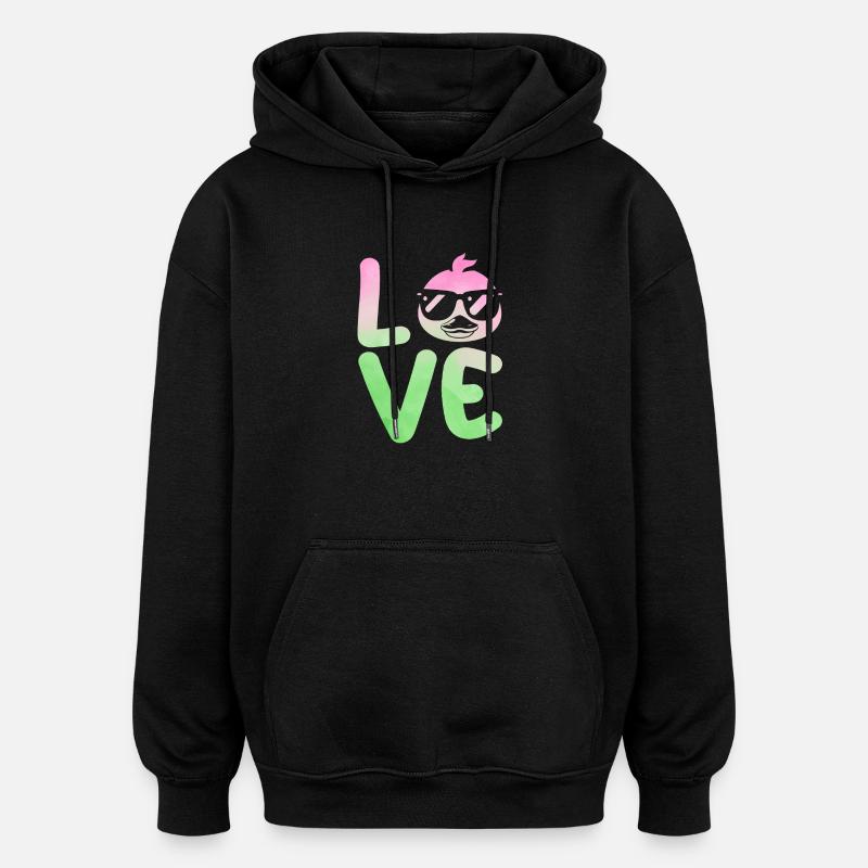 Canards - Sweat à capuche oversize unisexe - noir