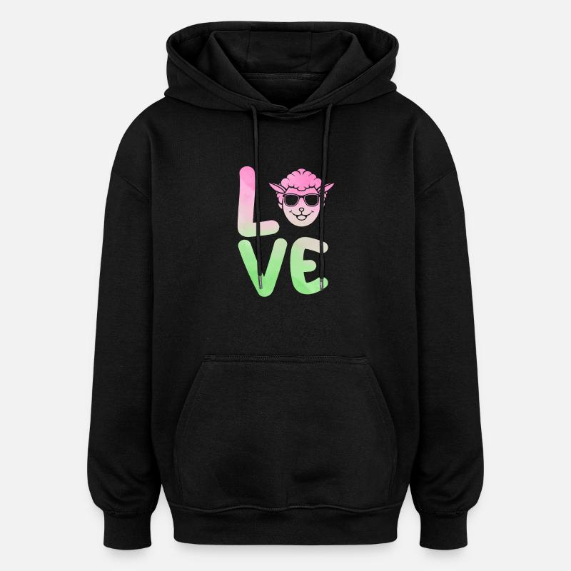 Schäfer Schaf - Oversized Unisex Hoodie - Schwarz