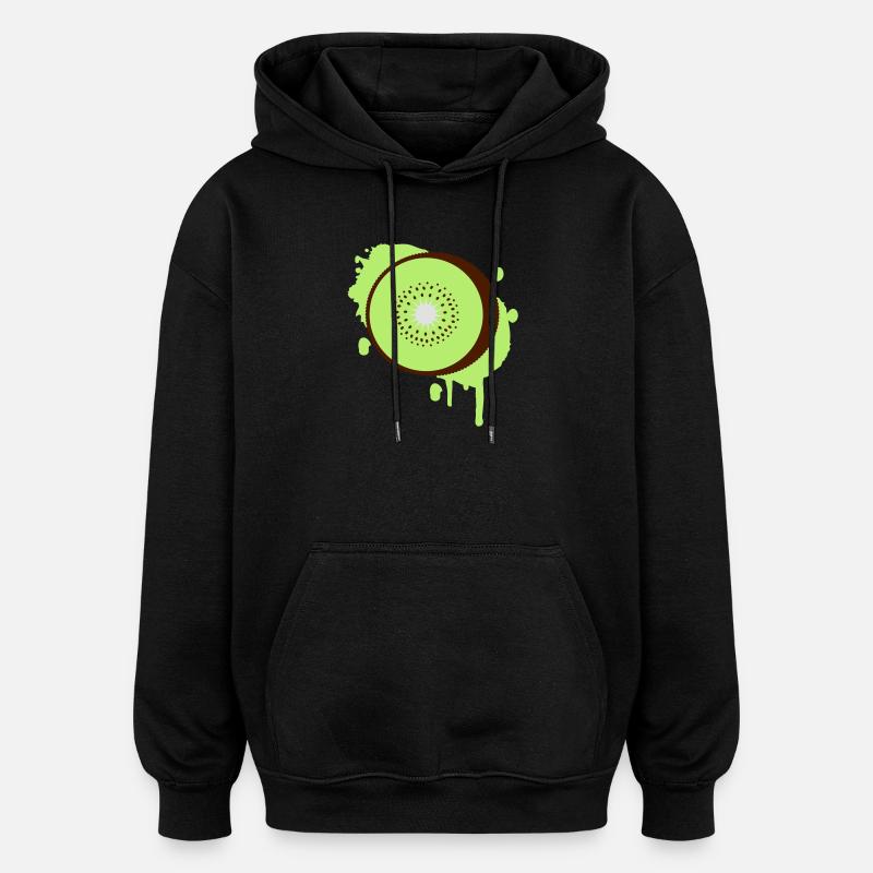 Kiwifrucht Graffiti - Oversized Unisex Hoodie - Schwarz