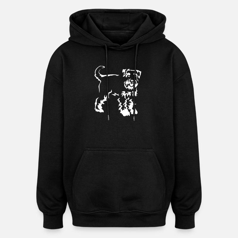 Schnauzer "Black Edition" - Oversized Unisex Hoodie - Schwarz