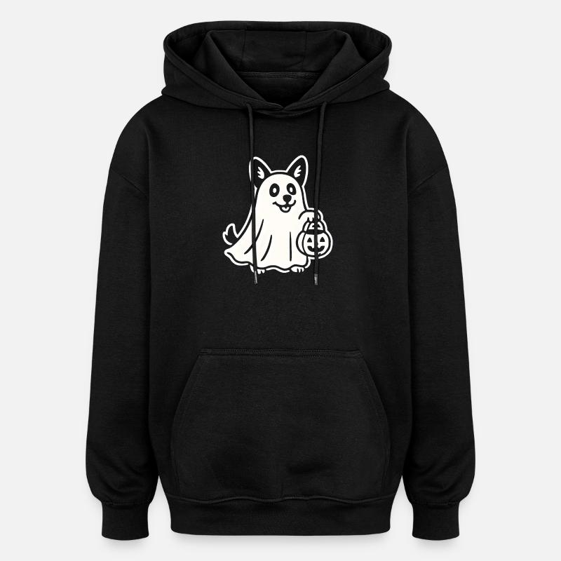 Chien Fantôme Halloween - Sweat à capuche oversize unisexe - noir
