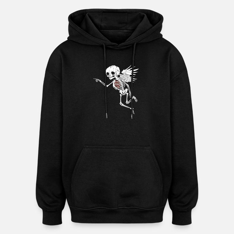 CUPIDON - Sweat à capuche oversize unisexe - noir