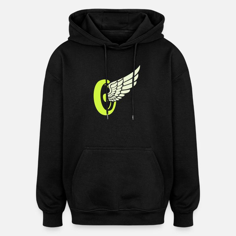 Aile de roue - Sweat à capuche oversize unisexe - noir