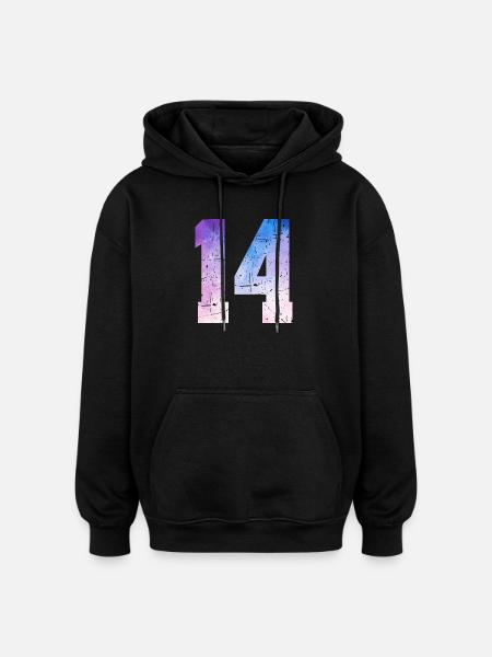 Issue 14 – 14th Anniversary Gift - Oversized Unisex Hoodie - black