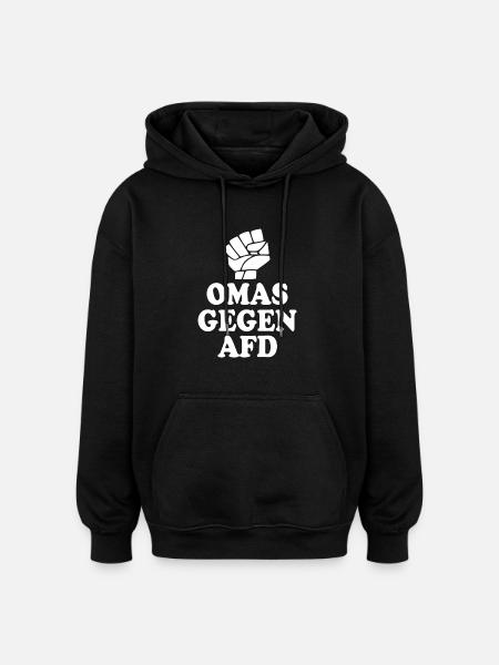 Grannies against the right - Oversized Unisex Hoodie - black