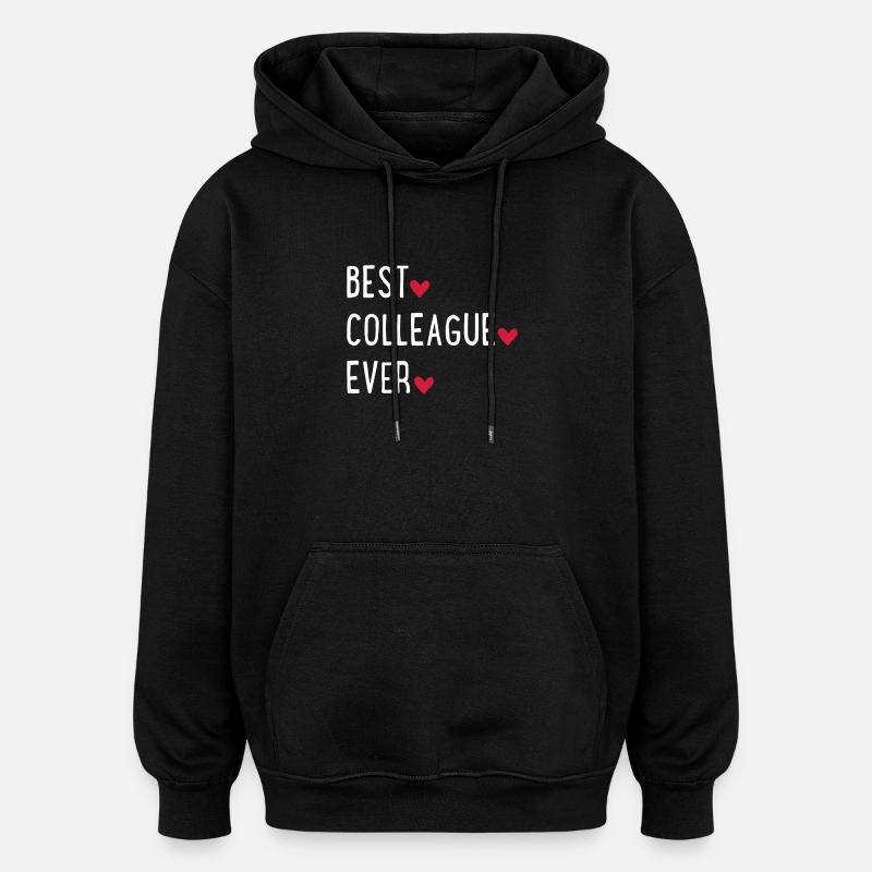 Collègue - Sweat à capuche oversize unisexe - noir