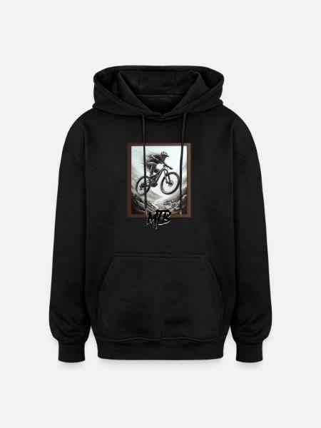 MTB bike - Oversized Unisex Hoodie - black