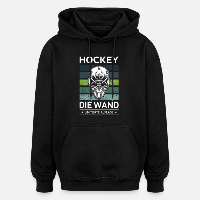 Hockey - Sweat à capuche oversize unisexe - noir