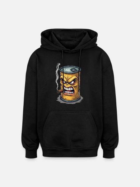 Tin - Oversized Unisex Hoodie - black