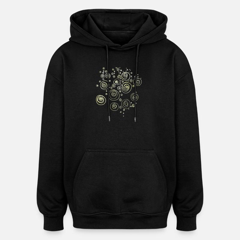 Shells / Spirals Abstract - Oversized Unisex Hoodie - black