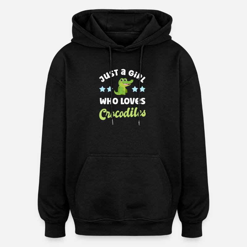 Crocodile Crocodiles - Sweat à capuche oversize unisexe - noir