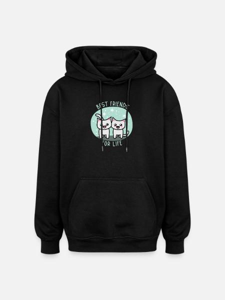Best friends for life - Oversized Unisex Hoodie - black