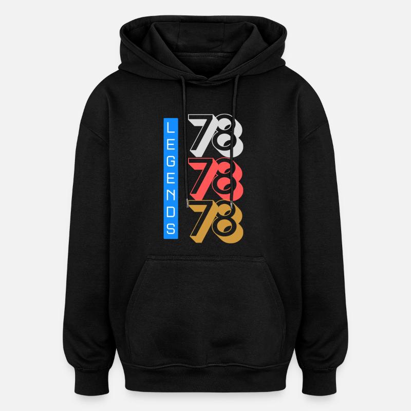 Legends 1978 Pattern - Oversized Unisex Hoodie - black