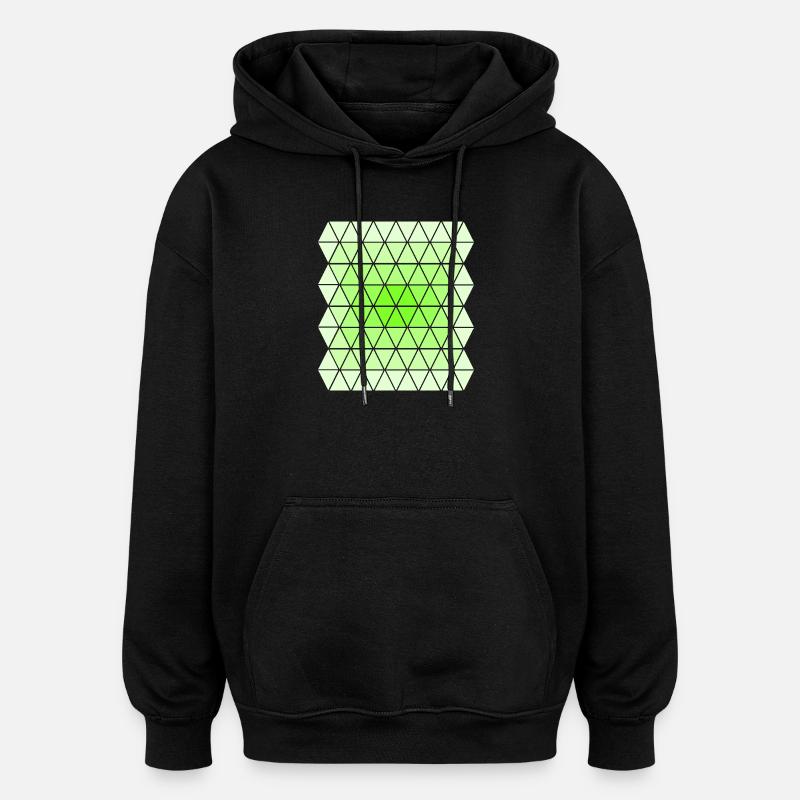Green Gradient Pattern - Oversized Unisex Hoodie - black