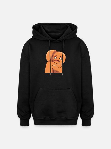 Christmas gingerbread gingerbread man - Oversized Unisex Hoodie - black